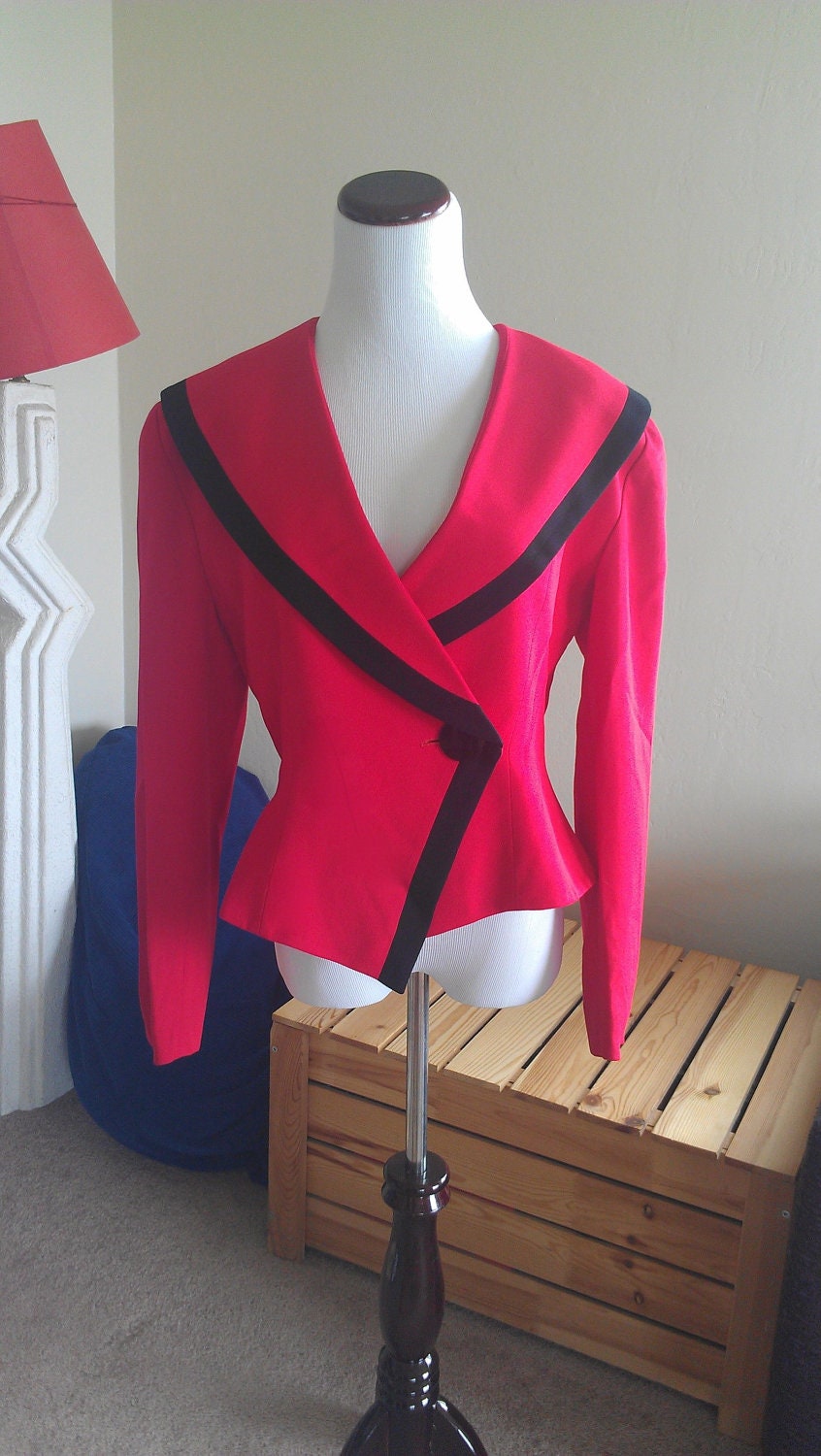 1980's Red Blazer by Bicci