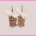 Owl and Bow Antique Bronze Earrings