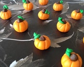 One Dozen 3D Fondant Pumpkins for Cakes and Cupcakes - SweetIdeaCreations