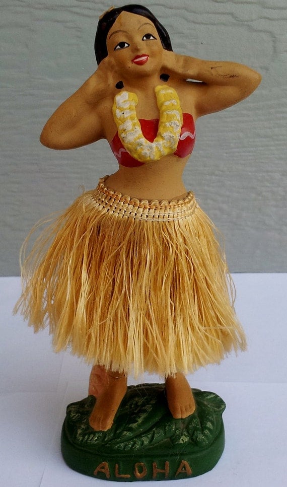 Items similar to Vintage Hawaiian Hula Girl Dancer Nodder Dashboard