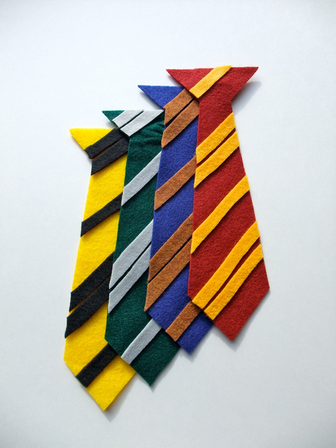 Harry Potter Inspired Felt Pin-On Ties - Set of 12