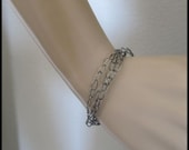 Crochet Wire Bracelet with Toggle Clasp J24