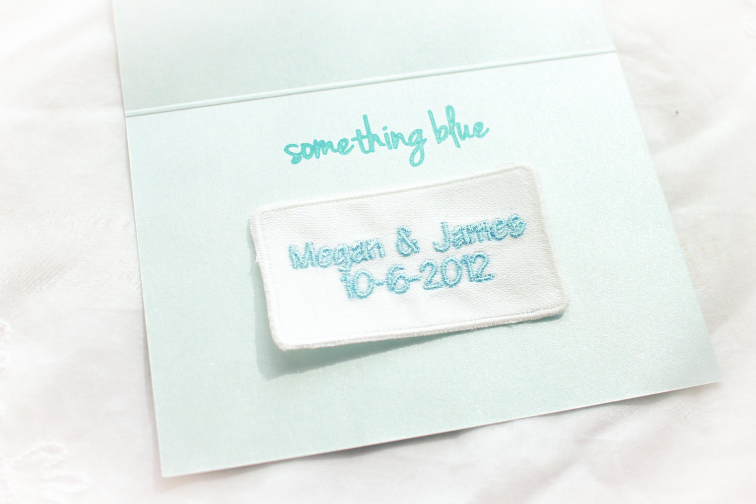 Something Blue, Wedding Dress Label, Engagement, Bridal Shower Gift