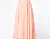 70s Vintage Dress Pink Maxi Dress Prairie Romantic Summer XSmall Small