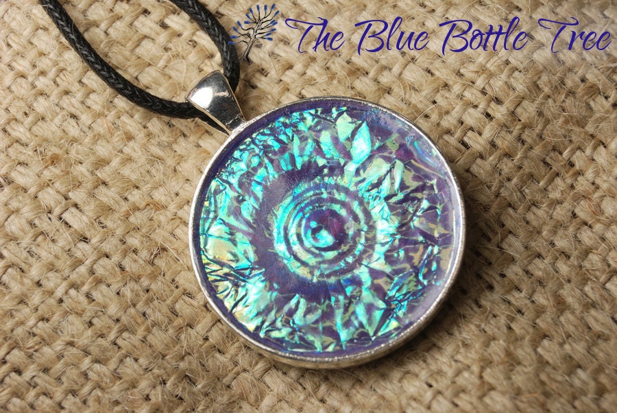 Ice Blue Holo Effect Necklace