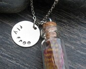 SALE - Coloured Feathers in Bottle Necklace : Fly Free