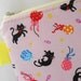 Medium Padded Zippered Pouch Party Pusses --- Purple Camera Case/Cosmetic Bag/Small Wallet