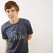 Ohio Bike Mens Tshirt, Screenprinted Tshirt, Heather Blue, Vintage Bike