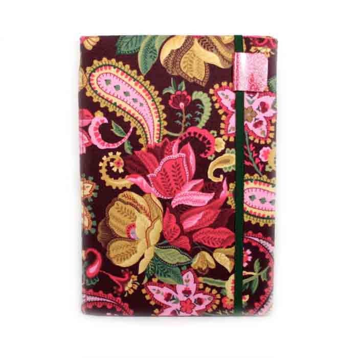 iPad Mini Cover - Pretty Pink and Brown Floral - Made to Order - women's tablet accessory - paisley gadget case