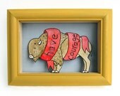 Have Courage printed shadow box- MADE TO ORDER