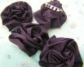 Silk Flowers, handmade, gift, hat, bag, scarf , flower, sash - Grape jelly