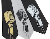 Microphone Silk Tie