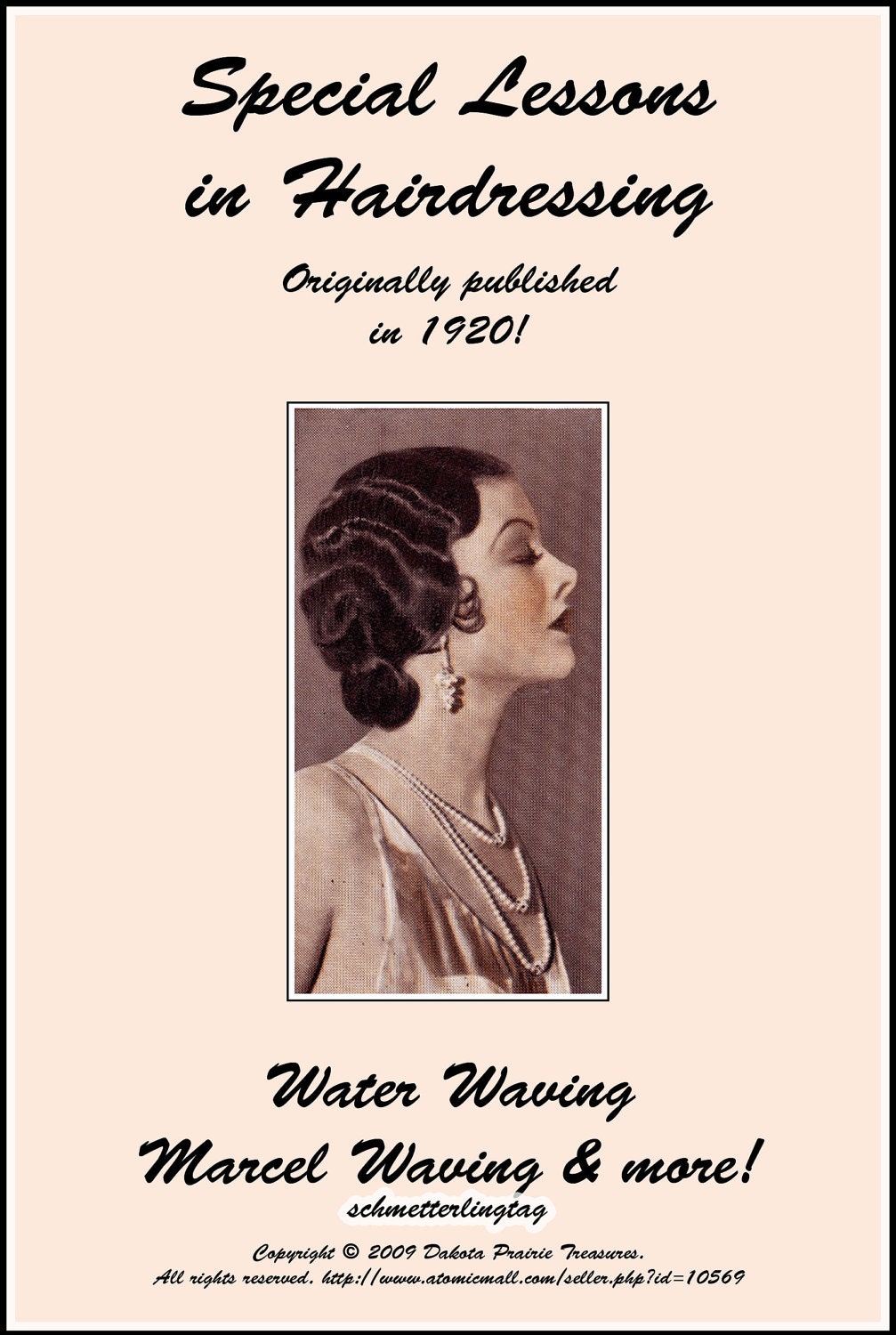 1920 Flapper Glamourous Hairstyles Book Water Waving Hair Water