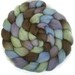 Handpainted BFL Tussah Silk Wool Roving - 4 oz. LAVENDER HEDGEROW - Spinning Fiber
