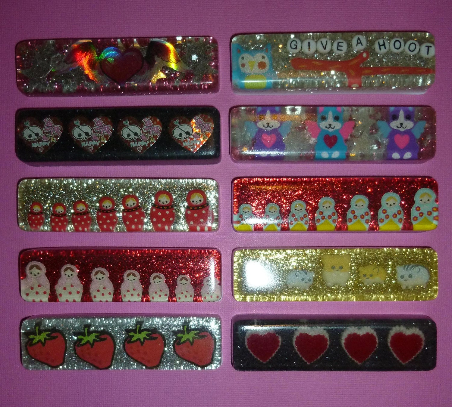 Lot of Huge Handmade Resin Cabochon Destash