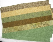 Earth Brown Yellow and Green Set of 4 Placemats