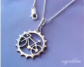 BICYCLE all sterling silver necklace your length choice by srgoddess