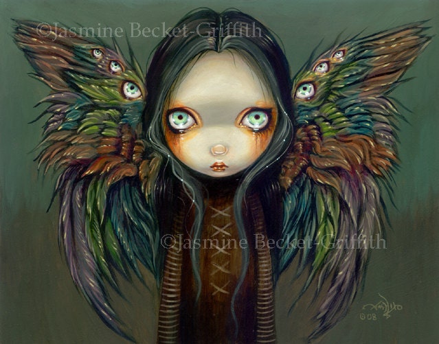 Winged Seer gothic angel fairy art print by Jasmine Becket-Griffith 8x10
