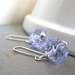 Silver Earrings, Pale Lavender Glass, Glass Earrings, Lavender Earrings, Sterling Silver, Beaded Earrings, Silver Jewelry, Lampwork Glass