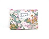 Coin Purse - Small Liberty of London Fabric Sage Thorpe Floral Change Purse