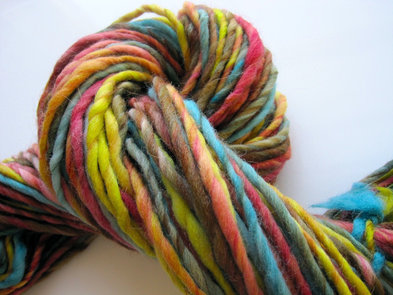 The spirit within super bulky Corriedale handspun yarn