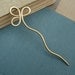 Brass Hair Stick / Shawl Pin - Wavy Trinity Clover Loops - Hair Accessory - Long Hair Toy