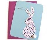Hello Bunny Collage Notecard