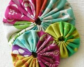 Hello Garden No 1 - japanese linen brooch
