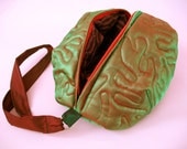 Iridescent Green Brain Clutch