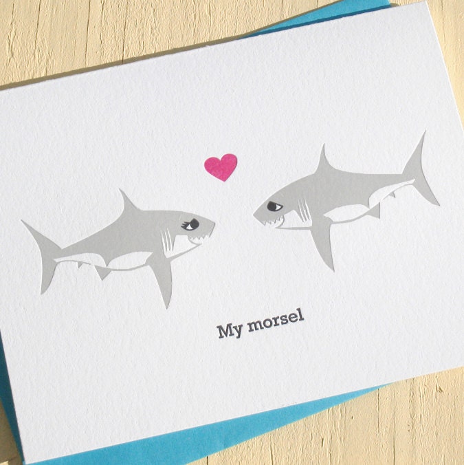 Shark Love - Letterpress Card