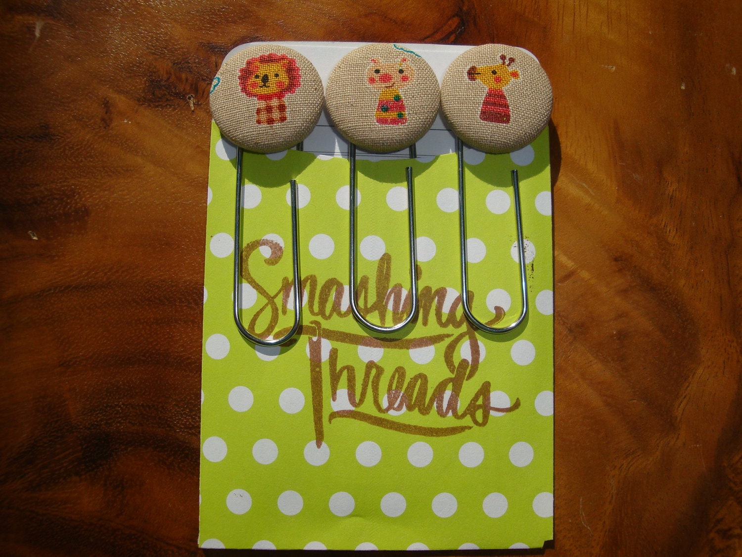 Jumbo Lion Pig and Giraffe Bookmark Set