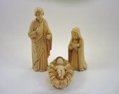 Vintage Plastic Nativity Set - Retro 1960's Christmas Jesus, Mary and Joseph