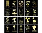 8x10 Black Edition 20 Prints -  Steampunk Science Art Rock Star Scientist, Scientific Illustration Laboratory School Art Educational Posters