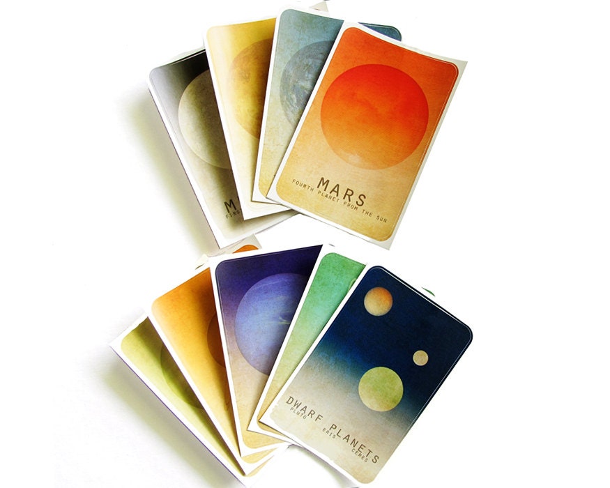 Solar System Art Stickers - Astronomy Art Planet Art, Outer Space, Universe Milky Way Galaxy Art, Geek Art, Nerd Art, School Art Educational