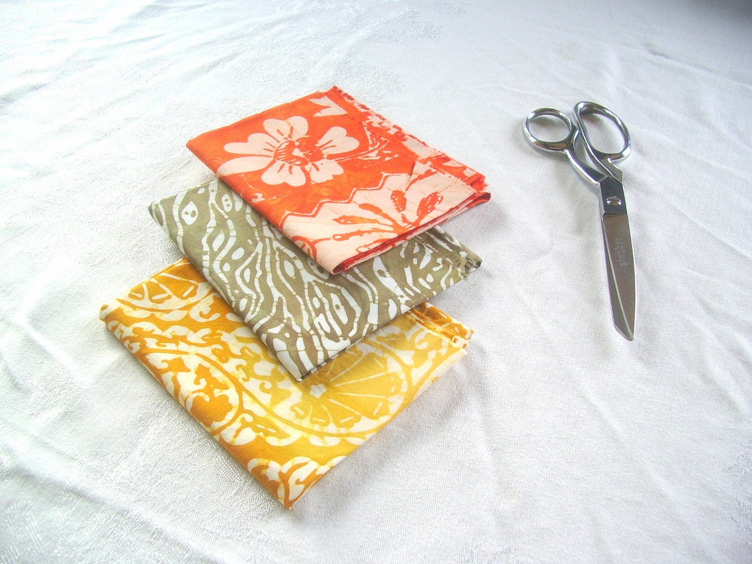hand printed and dyed quilting fabric