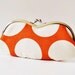 Eyeglass case - big dots on orange