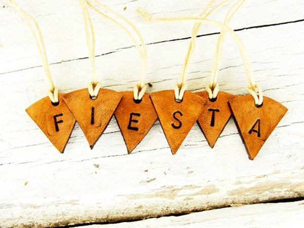 Fiesta Leather Wine Charms Hostess Gift