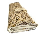 straight knitting needle organizer - vintage swirls