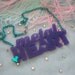 Purple METAL HEART Necklace