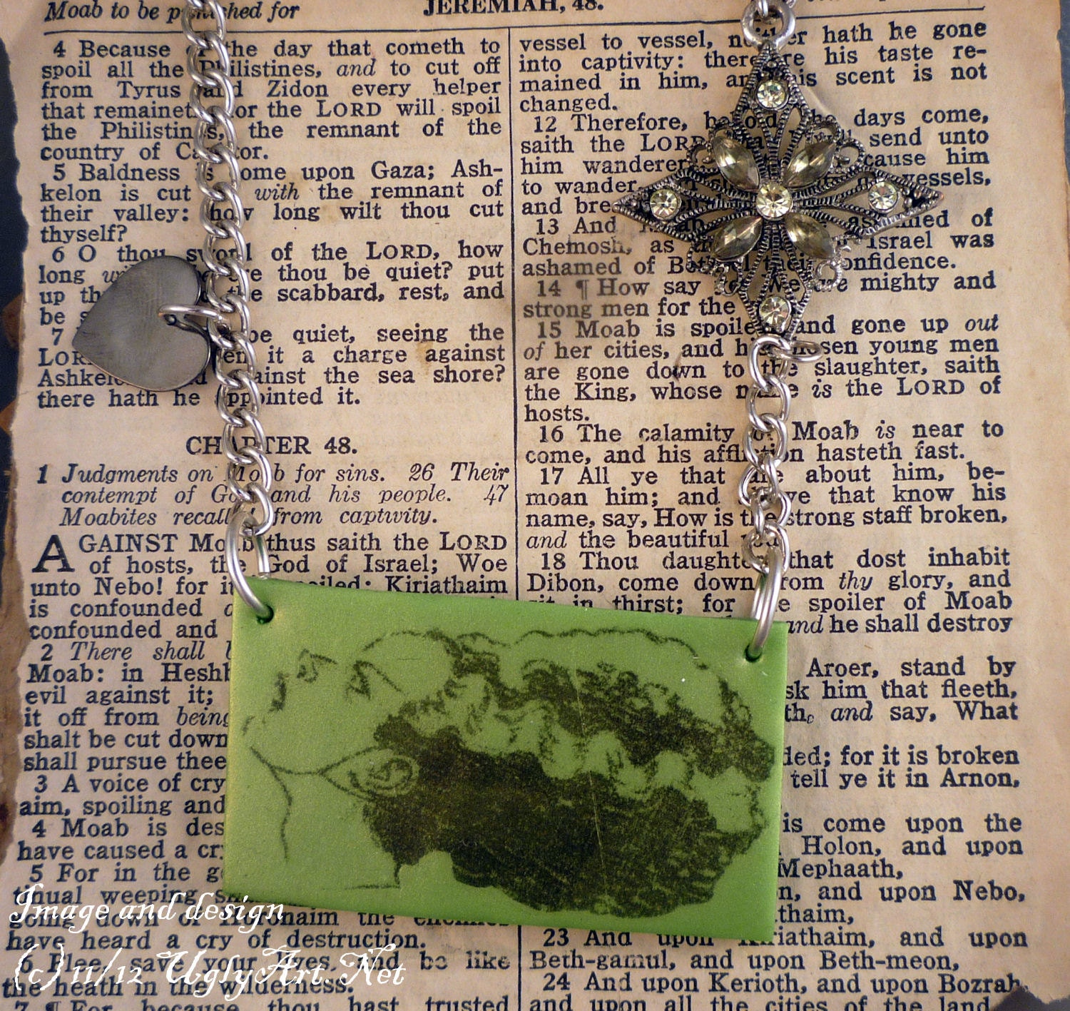 Bride Of Frankenstein Charm Necklace by Ugly Shyla