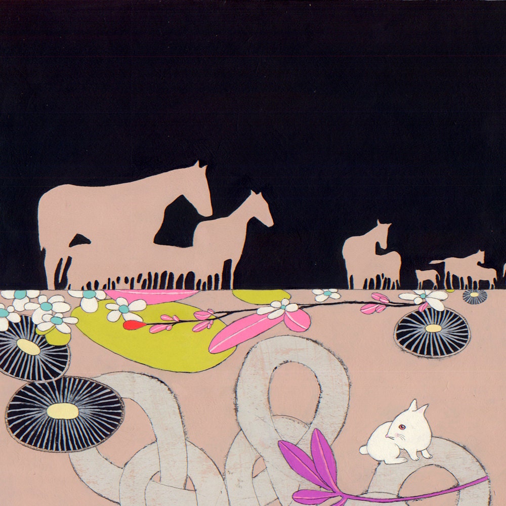 horses - original art