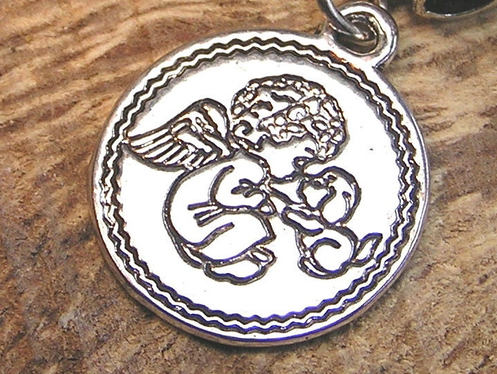 Over the Rainbow Bridge Dog and Angel Charm - 1 piece