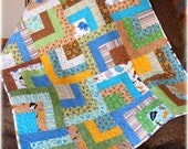 Baby Boy Quilt Zoofari