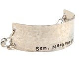 Personalized Gift for Dad - Men's Personalized Bracelet, Steel, Silver
