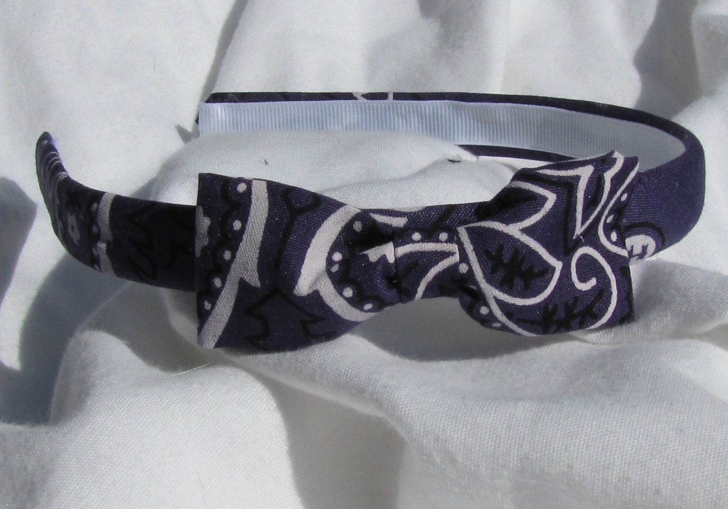 Bandana Bow Headband (PURPLE)