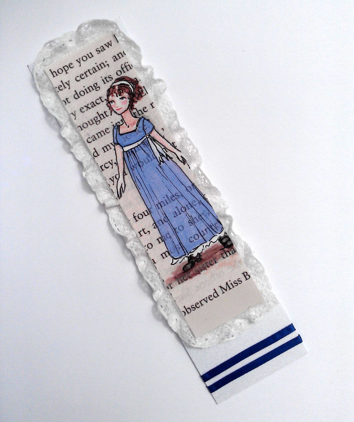 Regency Lace - Handmade Jane Austen Pride and Prejudice Bookmark