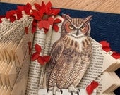 Great Horned Owl One of a Kind Altered Book