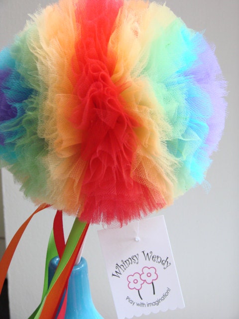 Rainbow Whimsy Wendy Wishing Wand With Trailing Ribbons (for magic, photos, pretend play, fairies or dress up) Il_170x135