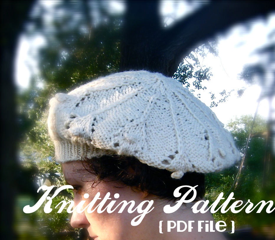 Puff Pod Beret: Knitting Pattern -  PDF document / instant digital download