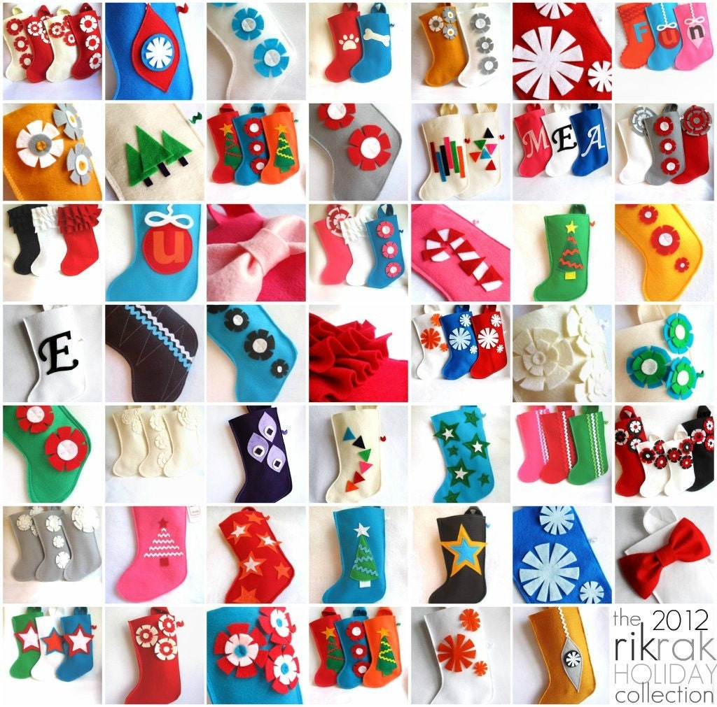 reserved for rachael. modern felt Christmas stocking